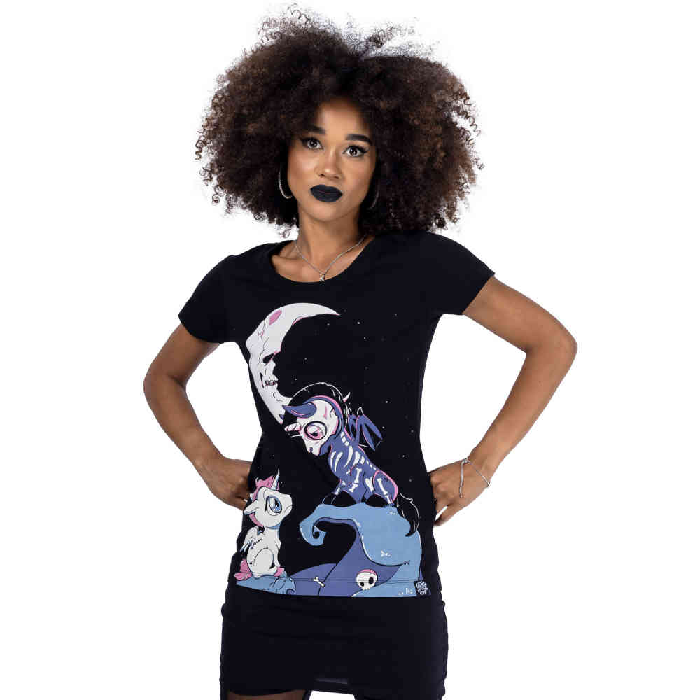 Cupcake Cult - Under The Moon Top - Zwart